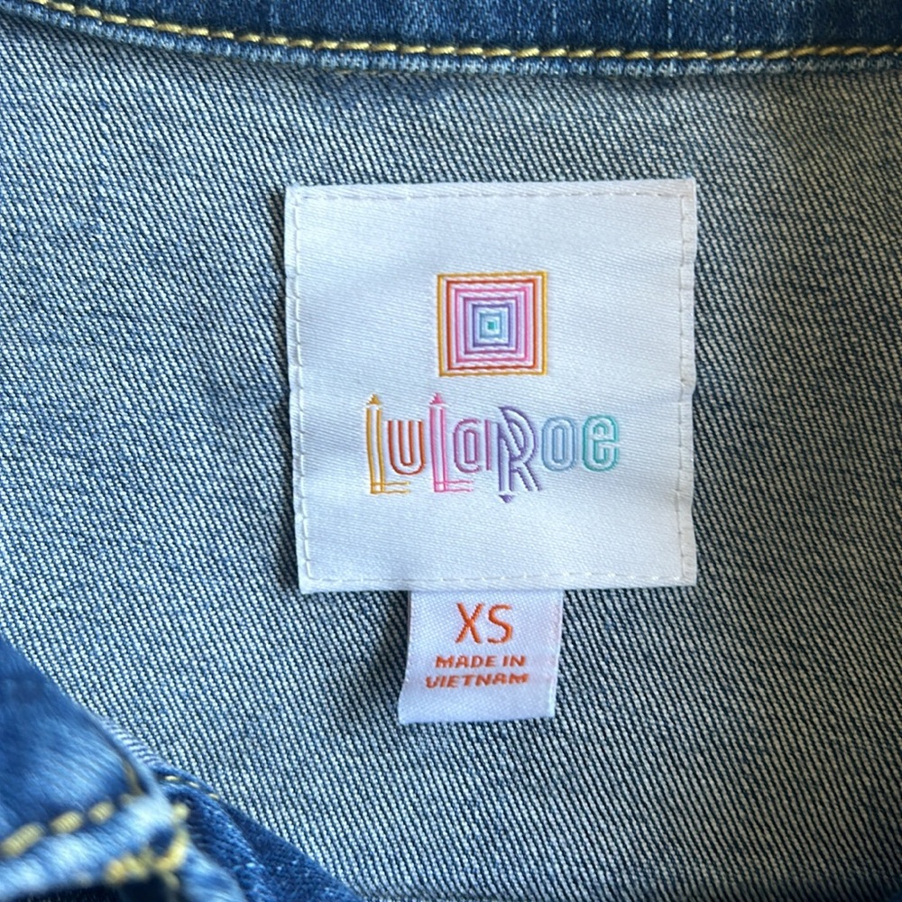 LuLaRoe Denim Harvey Jacket - Sz XS - Picture 2 of 6